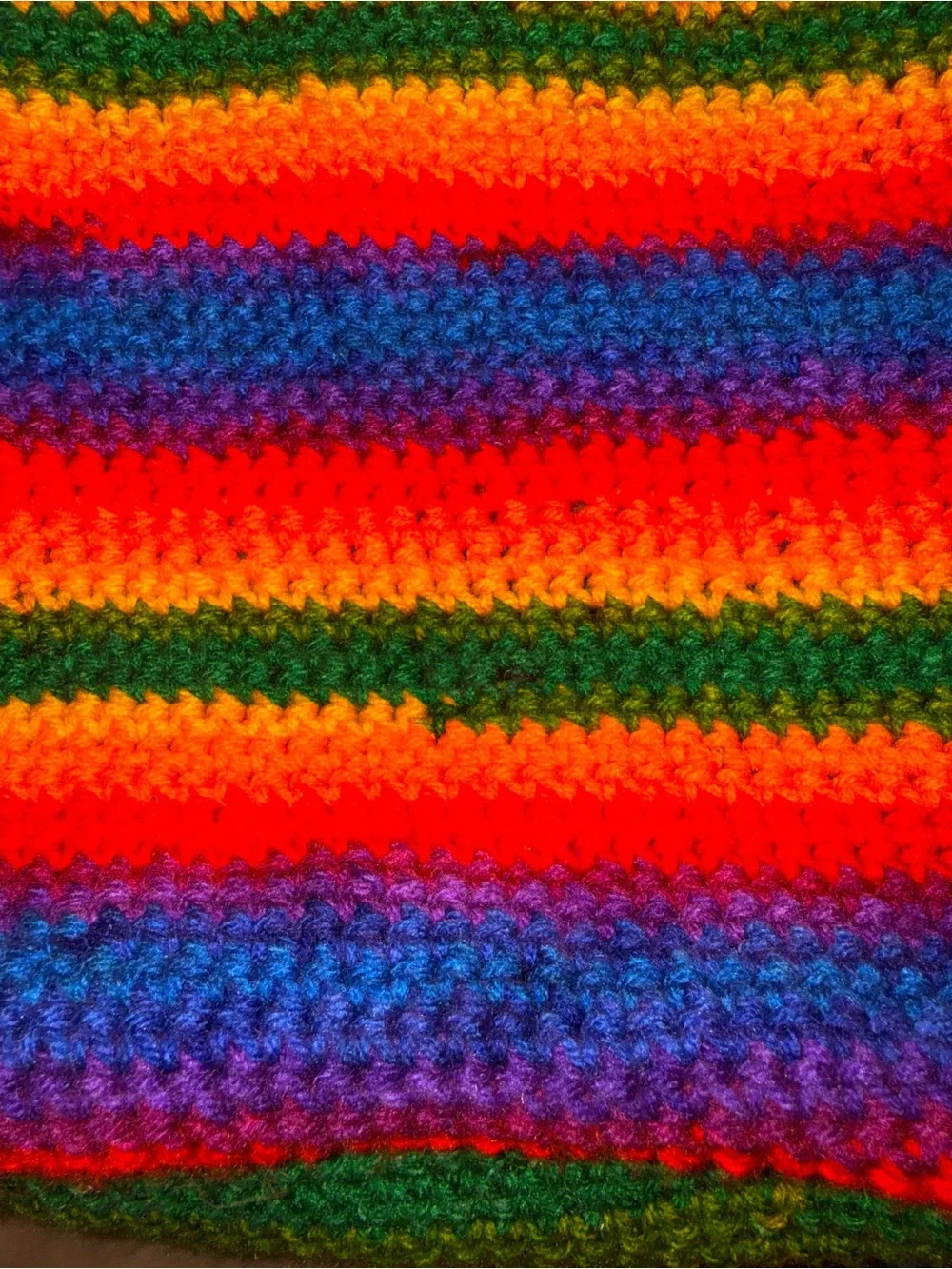 Handmade Rainbow Crochet Shoulder Bag - Bright Multicolor (Handmade by me)